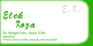 elek koza business card